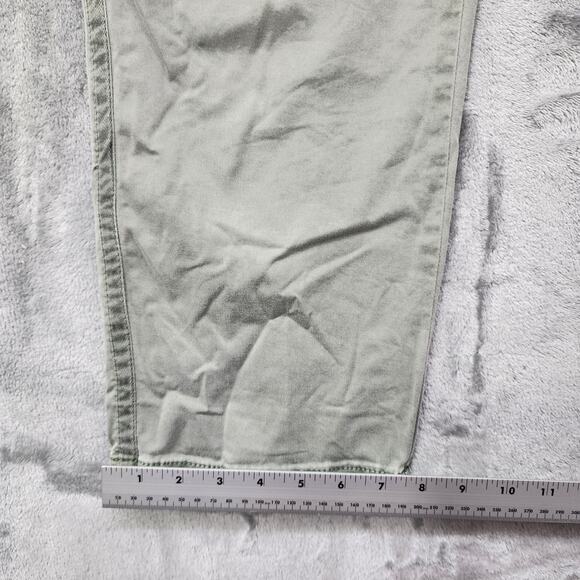 Maurices Pants Womens 15/16 Green Khaki Side Striped Chino Mid Rise Ankle Preppy - Picture 11 of 12
